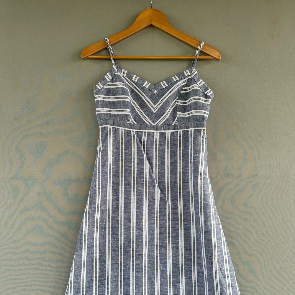 🎉5 for $45 🎉 St Tropez West Dress Maxi Long Size 4 Pure Linen - Picture 2 of 10